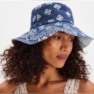 Free People Bandana Bucket Hat